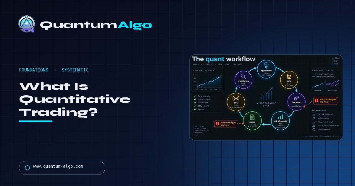 What Is Quantitative Trading? The Strategies, the Workflow, and What a Retail Trader Can Actually Use — Quantum Algo guide