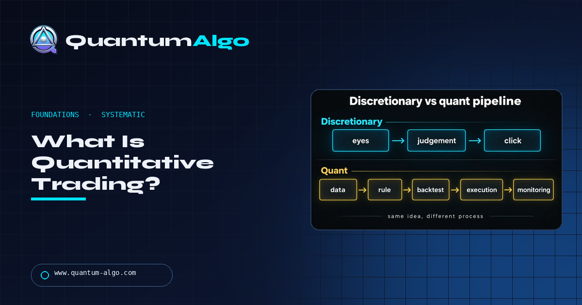 What Is Quantitative Trading? Rules, Data and Who Actually Does It — Quantum Algo guide