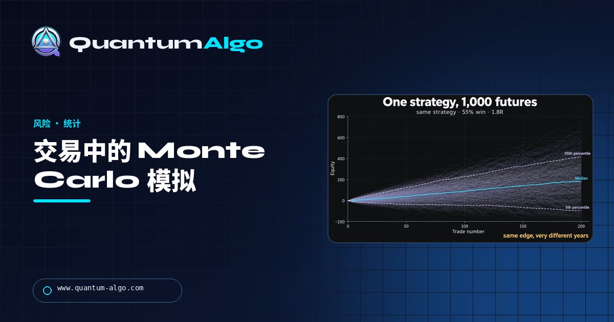 交易中的 Monte Carlo 模拟：回撤、爆仓风险与仓位大小——Quantum Algo 指南