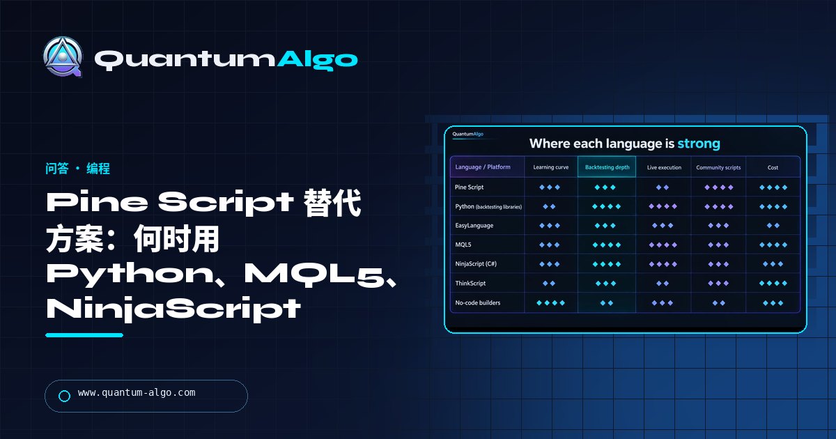 Pine Script 替代方案:Python、MQL5、NinjaScript、EasyLanguage 何时适合——Quantum Algo 指南