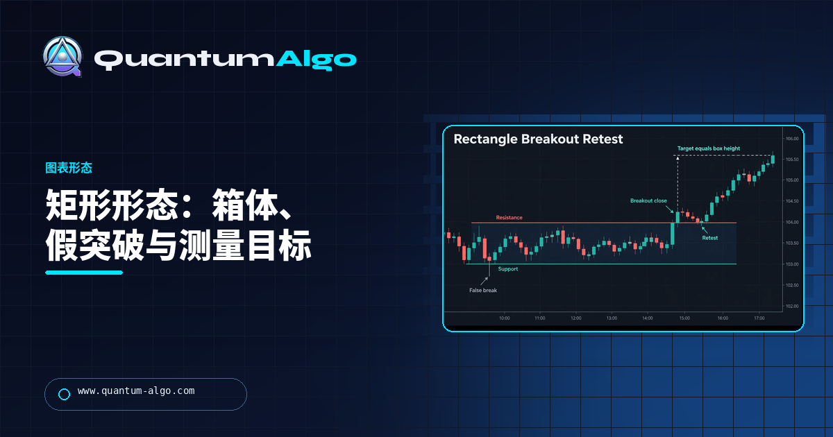 矩形形态:箱体、假突破、真突破与测量目标 — Quantum Algo 指南