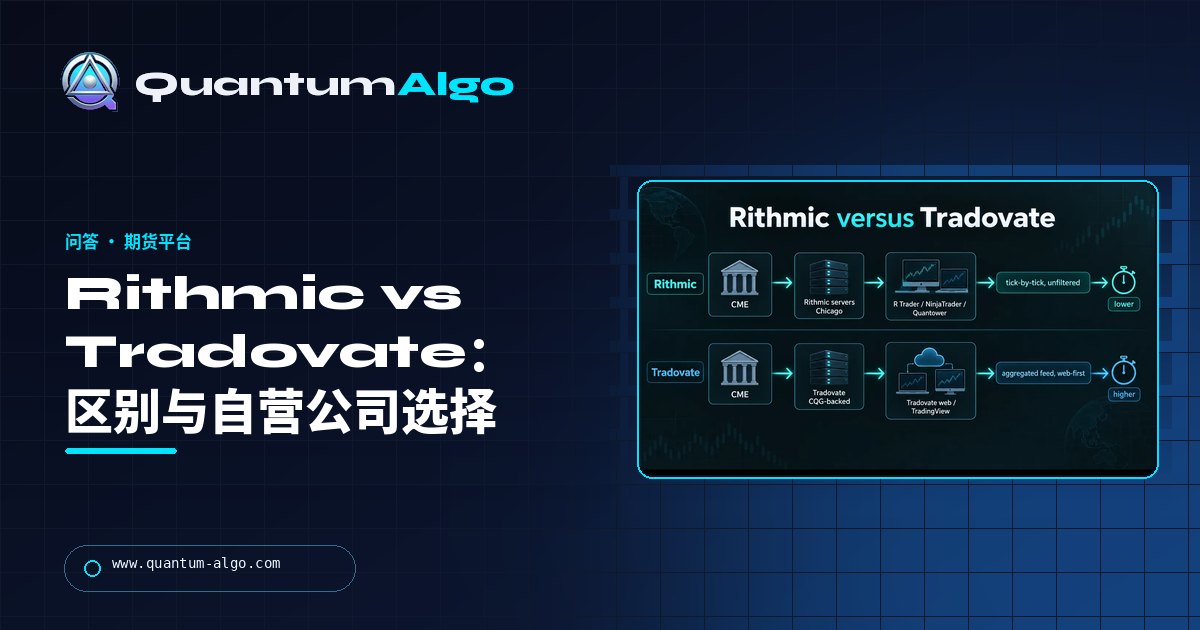Rithmic vs Tradovate：区别、哪些自营交易公司使用哪一个，以及如何选择——Quantum Algo 指南