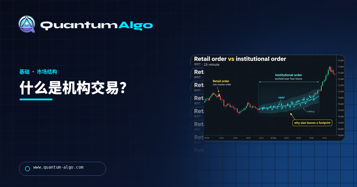 什么是机构交易?大订单如何推动市场并留下足迹 — Quantum Algo 指南